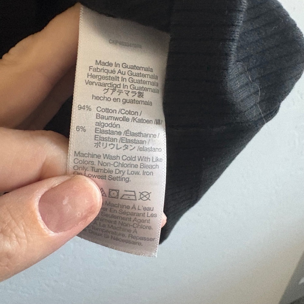 Madewell Ribbed Racerback Tank‎ Top Black Size M Cotton Blend - Picture 4 of 9